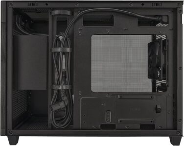 Корпус ASUS Prime AP201 MicroATX чорного кольору (33 літри, підтримка 280/360 мм кулерів, відеокарти до 338 мм, стандартний ATX блок живлення)