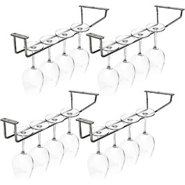 Підставка для келихів вина FWEEK (4 шт.) - рейлінг, кріплення для бару та кухні