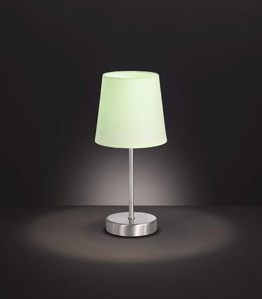 Настільна лампа WOFI Cesena, чорна, тканинний абажур, 14x14x32 см, артикул 832401100000