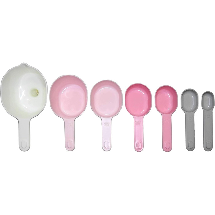 GK509W 10-Piece Nesting Measuring Cups and Spoons Set with a Scraper and Funnel Made of Plastic, Cooking, Baking, Kitchen Gadgets, BPA-Free, Dishwasher Safe, 10 Pieces (white)