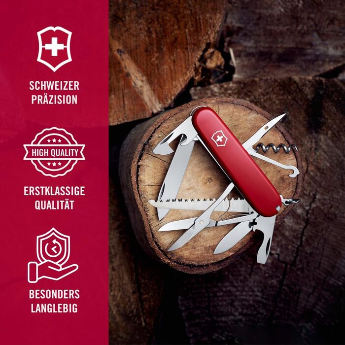 Швейцарський ніж Victorinox Huntsman червоний (15 функцій)
