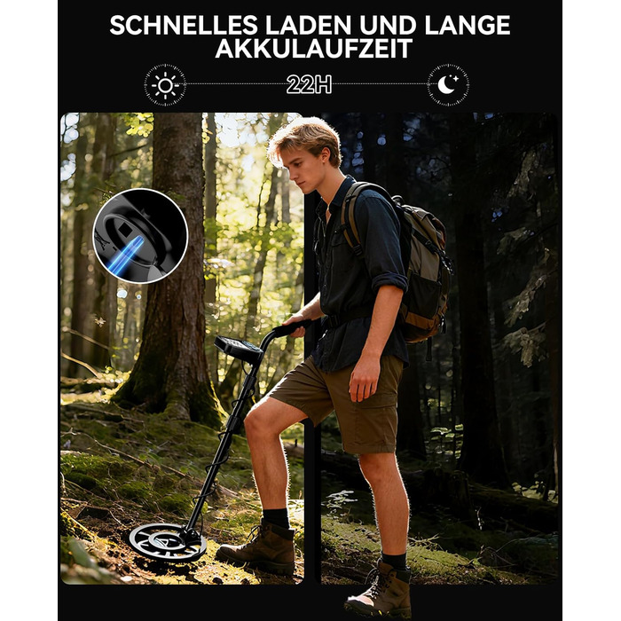 Металодетектор SUNPOW Pro Set для дорослих та дітей – професійний набір, висока точність, 4 режими пошуку, LCD-дисплей, повний комплект