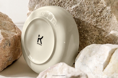 Обідній сервіз Konsimo Victo, бежевий глянцевий, набір тарілок на 6 осіб (12 предметів)