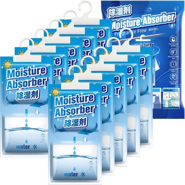 CONOPU 10 Packs x 248g (2.5KG) Hanging Air Dehumidifiers, Dehumidifier Granules, Free Yourself from Moisture for Basements, Bedrooms, Bathrooms, Eliminate Unpleasant Odors, OZ04CSD04
