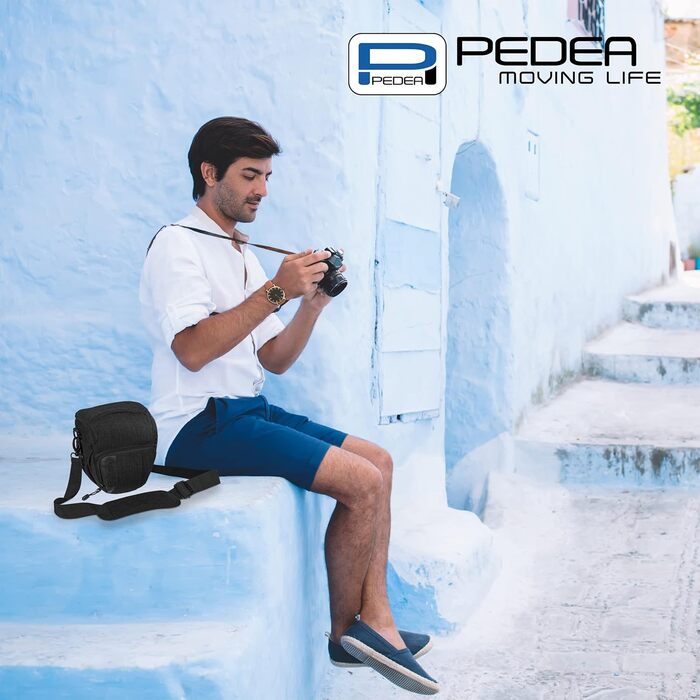 Сумка для камери Pedea: стильна модель для DSLR/SLR/System камер з дощем. Розмір M (Чорний)