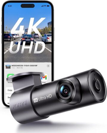 Автомобільний відеореєстратор 70mai M310 Plus 4K з цілодобовим моніторингом паркування, чорний