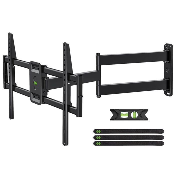 Кріплення для телевізора USX MOUNT на стіну з подовженою балкою, для LCD/LED/OLED телевізорів 37-80 дюймів, витягування 814 мм, регульоване нахилом та поворотне на 180°, VESA до 600x400 мм, вантажопідйомність до 45 кг, ідеально для кутового монтажу