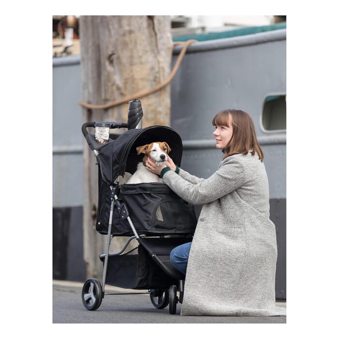 Візок для собак TRIXIE, чорний, до 11 кг, 47x100x80 см, 4,6 кг - 28958