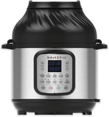 Instant Pot Duo Crisp + Air Fryer 11-in-1 Electric Multi-Cooker 7.6 L - Pressure Cooker, Air Fryer, Slow Cooker, Steamer, Sous Vide Device, Dehydrator with Grill, Keep Warm and Baking Function Silver 8 Liter Duo Crisp + Air Fryer