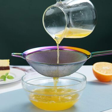 Набір сит для просіювання Fine Mesh (3 шт.), рожеве золото, нержавіюча сталь, для випічки, матча, соусів, пасти