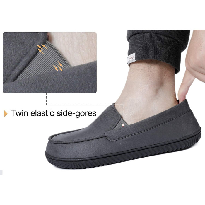 Чоловічі домашні тапочки RockDove Alexander з дихаючим фетровим підкладкою та антиковзкою підошвою з піни EVA, 42 EU, Колір: Вугільний