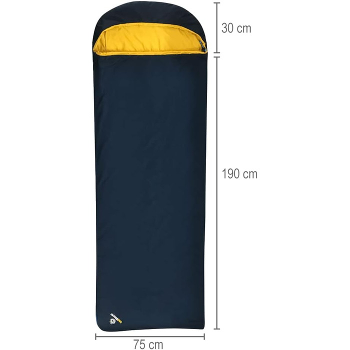 Outdoorer Trek Comfort Sleeping Bag - Lightweight Down Sleeping Bag for Adults - Compact Travel Sleeping Bag (Blue, 880g)