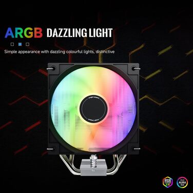 Система охолодження CPU TZMRIT KF401 DGT з дисплеєм, 12 см, 1600 RPM, 4-pin PWM вентилятор для Intel LGA 1700/1200/115X/1851 та AM4/AM5