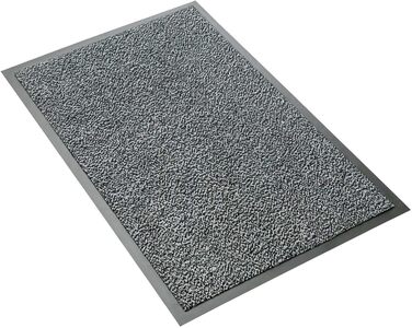 Килимок вхідний антибрудний Metzker® Sauberlaufmatte (120x180 см, світло-сірий/чорний) - меланж