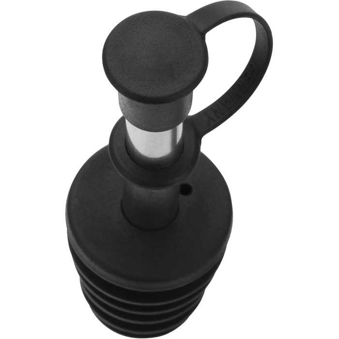 Виливний для пляшок Westmark 2 - Inox Eco-Pour, нержавіюча сталь, з кришкою, чорний/хромований