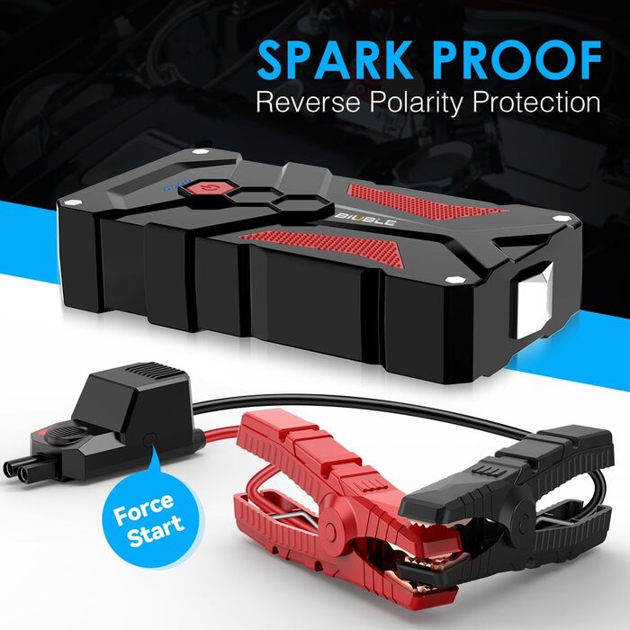 Пусковий пристрій для автомобіля Starthilfe 5000A 12V з LED-ліхтарем та USB. Powerbank для бензинових (до 9.0л) та дизельних (до 8.5л) двигунів.