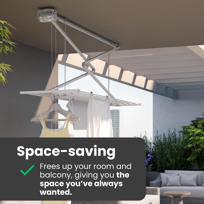 Foxydry Mini - Вертикальна сушарка для білизни, розкладна, алюміній та сталь, 128x54x25 см (Сірий)