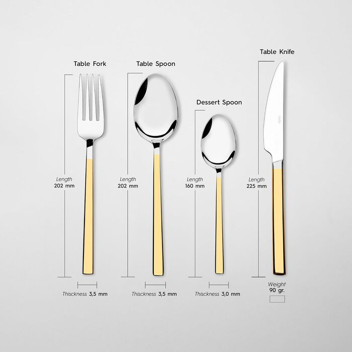 Набір столових приборів зі нержавіючої сталі на 6 осіб (24 шт.) - Елегантний набір для щоденного використання та особливих випадків, стійкий до корозії