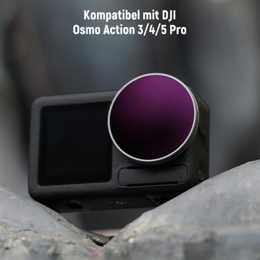 Набір фільтрів ND NEEWER для DJI Osmo Action 3/4/5 Pro (6 шт.) – ND8, ND16, ND32, ND64, ND1000, CPL, HD скло