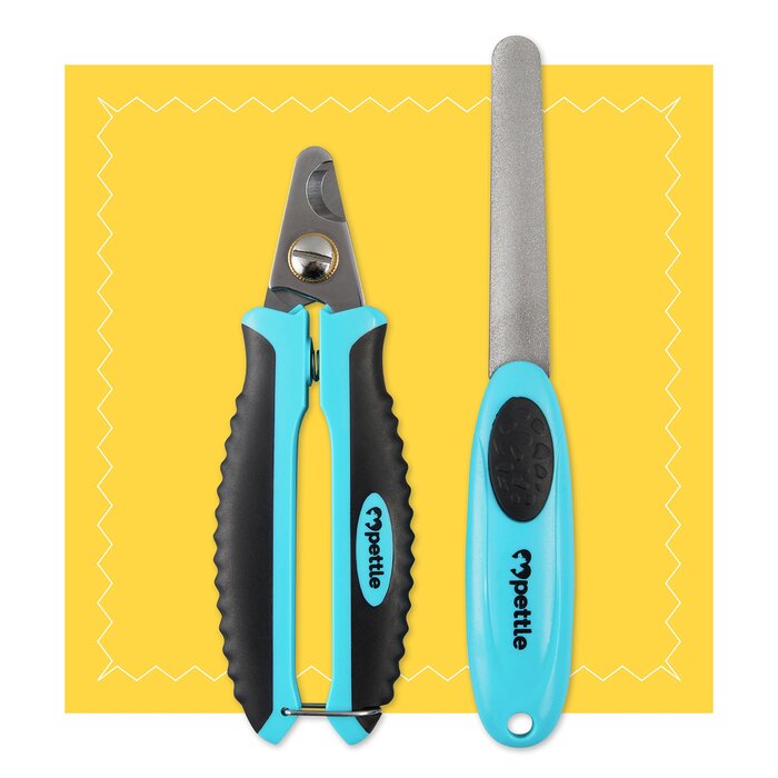 Професійні ножиці для стрижки кігтів собак, котів та дрібних тварин - 100% безпечні, з нержавіючої сталі. Ножиці-кусачки + пилка для кігтів + електронна книга з догляду. Ножиці для кігтів з захистом (M - для котів)