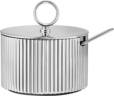 Georg Jensen Bernadotte Sugar Bowl Incl. Spoon, Stainless Steel
