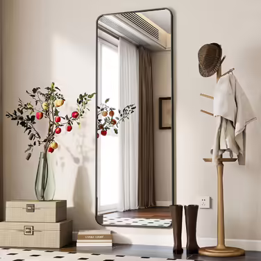 Koonmi Rounded Corner Full-Length Standing Mirror
