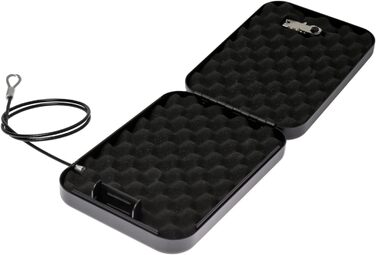 Сейф з кодовим замком HMF 316-02, переносна скринька для зберігання, чорний (24 x 16,5 x 4,5 см)