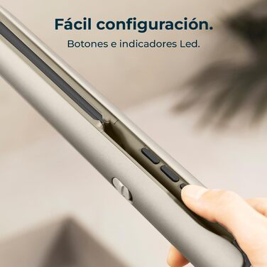 Плойка Cecotec Lisse 880 Hydraprotect для тонкого волосся, 48 Вт, керамічна з покриттям турмаліном та аргановою олією, Pro Ionizer, плаваючі пластини, 4 температурні режими, LED дисплей