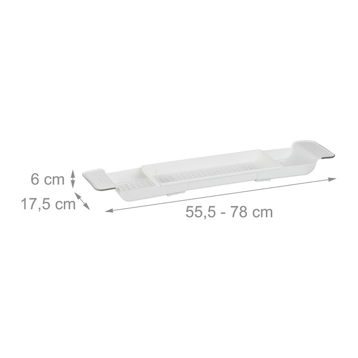 Relaxdays Extendable Bathtub Shelf
