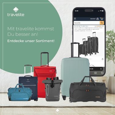 Валіза Travelite ELVAA Rosé 66 см (72-77 л) з розширюваним об'ємом, TSA-замком та захисними кутками. Набір валіз (L/M/S).