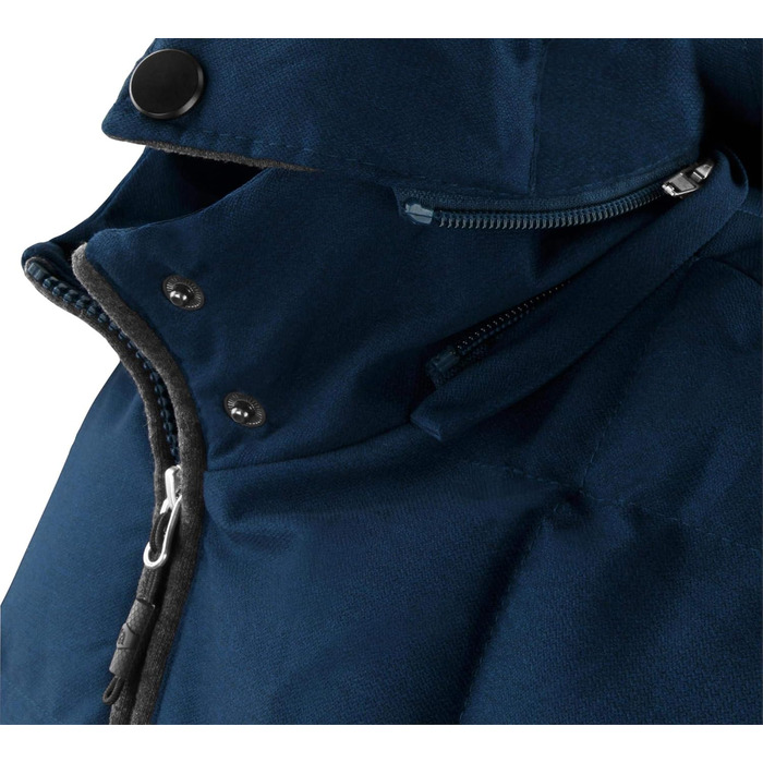 Жилет Normani Outdoor Sports з утепленням, водонепроникний, з капюшоном та шкіряним пачем (5XL, темно-синій)