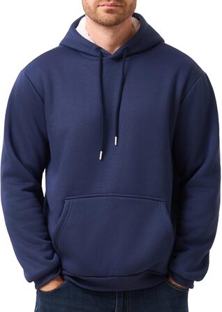 Чоловічий теплий худі з капюшоном (синій, L)
