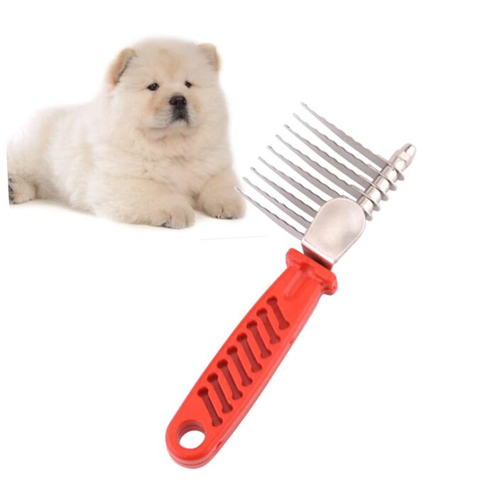 Набір гребінців для грумінгу тварин POPETPOP (3 шт.) - гребінець для вичісування шерсті котів та собак, середній, червоний