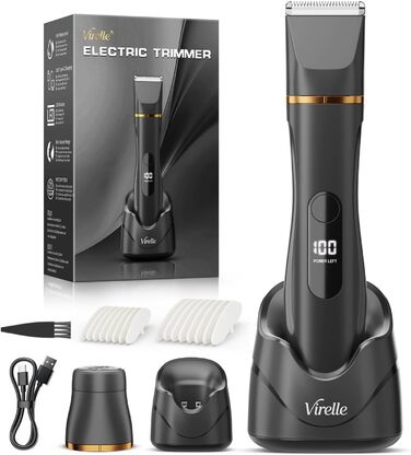 Електричний жіночий епілятор 2-в-1 для тіла та бікіні, вологостійкий, чорний