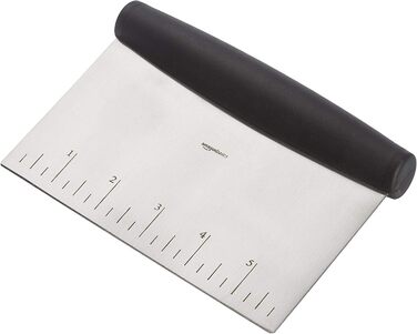 Amazon Basics - Loaf Pan, Non-Stick, Carbon Steel, 20.3 cm x 10 cm, 2-Pack & Multi-Purpose Kitchen Knife/Scraper, Stainless Steel