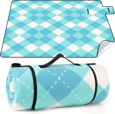 Плед для пікніка CIRULLI 200x200 см, водонепроникний, складаний килимок для пляжу та кемпінгу