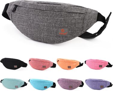 Поясна сумка TYNAT T201 сірого кольору – легка та зручна для туризму та спорту (жіноча/чоловіча)