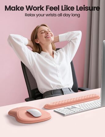 Підставка для зап'ястя Meatanty Ergonomische – м'яка та стильна, з memory foam, протиковзна, для офісу, дому та геймінгу (чорна)