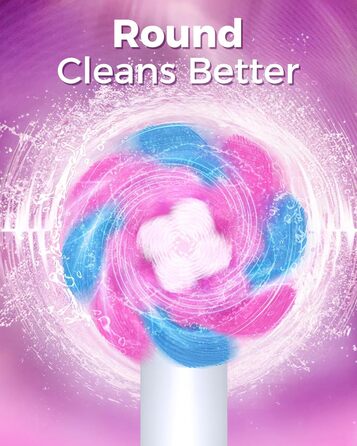 Електрична зубна щітка Rotierende для дорослих з 8 насадками, 4 режимами чищення, 60 днями роботи від акумулятора та розумним таймером 2 хв - професійна (Рожева)