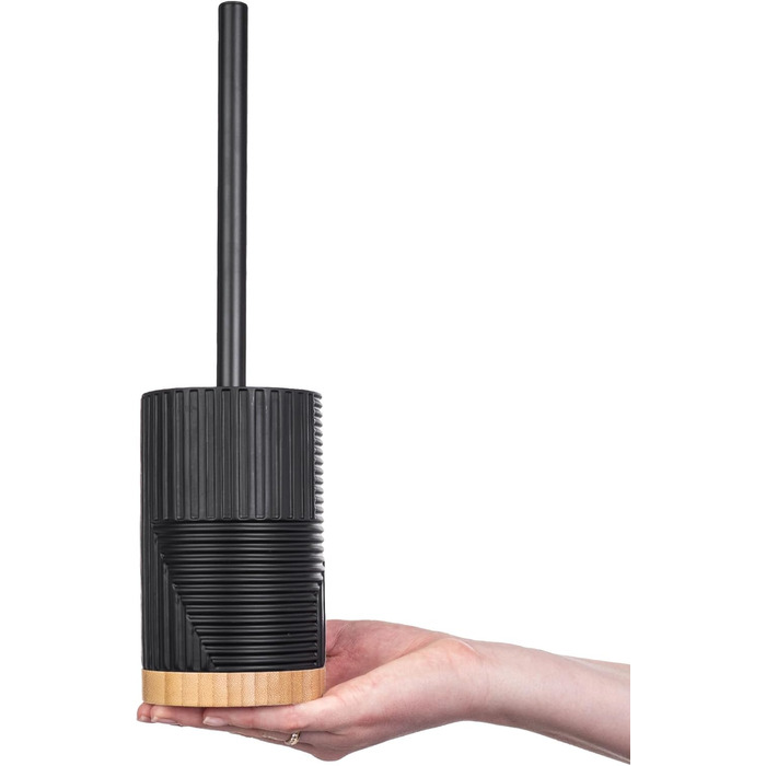 Набір для туалету KADAX: щітка для унітазу з тримачем, чорний (без свердління)