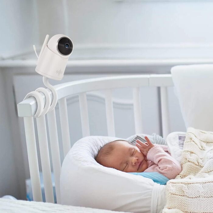 Дзеркало-тримач для дитячого монітора Lonnky 7.1' - сумісний з Vtech, Eufy, ANMEATE та іншими моделями, гнучкий кріплення для ліжечка та стіни, без інструментів