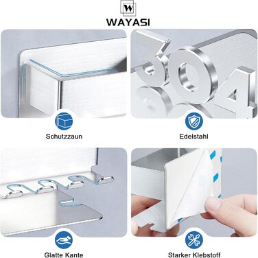 Тримач для зубних щіток настінний, для електричної зубної щітки, органайзер для насадок, срібний, без свердління