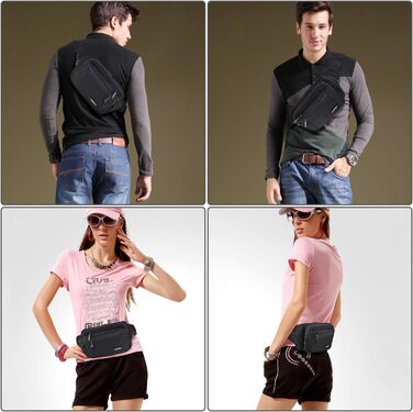 Чоловіча та жіноча бананка/поясна сумка CXWMZY, камуфляж/чорний, універсальний розмір