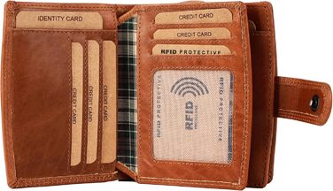 Жіночий гаманець Benthill з натуральної шкіри, RFID захист, коричневий, багато відділень, вінтажний стиль, подарункова коробка