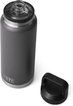 Термос-пляшка YETI Rambler 1 л, вакуумна ізоляція, нержавіюча сталь, герметична кришка з носиком, колір Антрацит