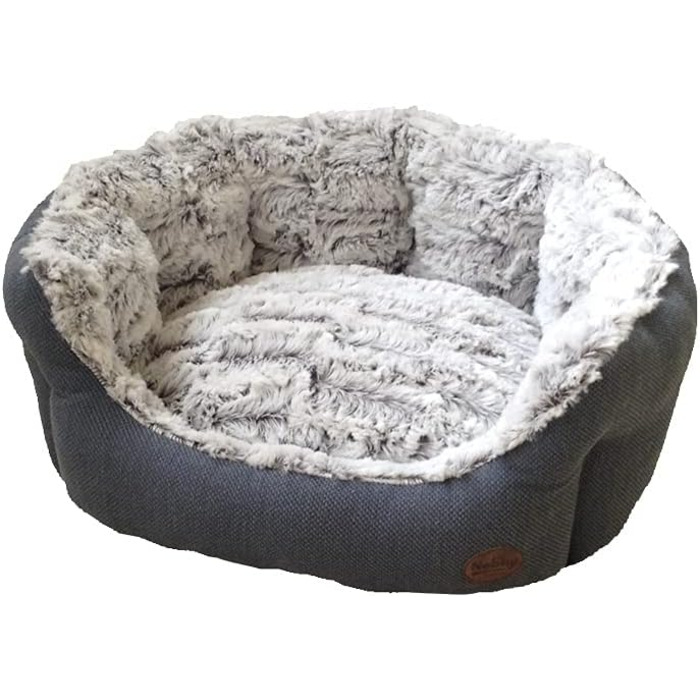 Ліжко для домашніх тварин Nobby Komfort Bett Oval Cacho, сіро-блакитне, 55 x 50 x 21 см