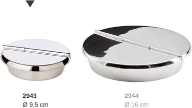 Срібний попільничка EDZARD Ashburn 10 см, ручна робота, для цигарок і сигар, з кришкою для вулиці