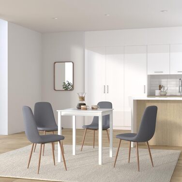 Обідній стіл Hagge Home з дерева, компактний кухонний стіл 70x70 см, коричневий, для їдальні та кухні