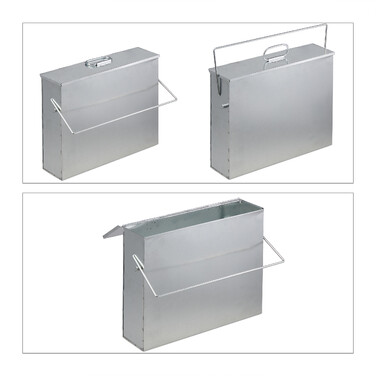 Relaxdays Ash Bucket Rectangular with Lid
