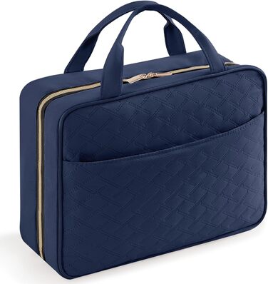 Сумка для косметики та туалетних аксесуарів Lifewit для подорожей, велика органайзер з гачком, прозора кишеня для гігієнічних засобів, темно-синій, L